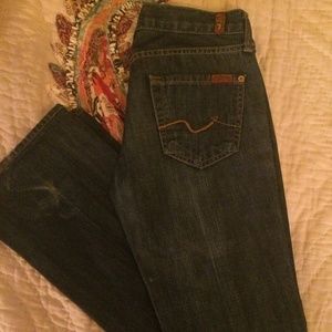 7 for all mankind - Bootcut Dark Cotton Jeans